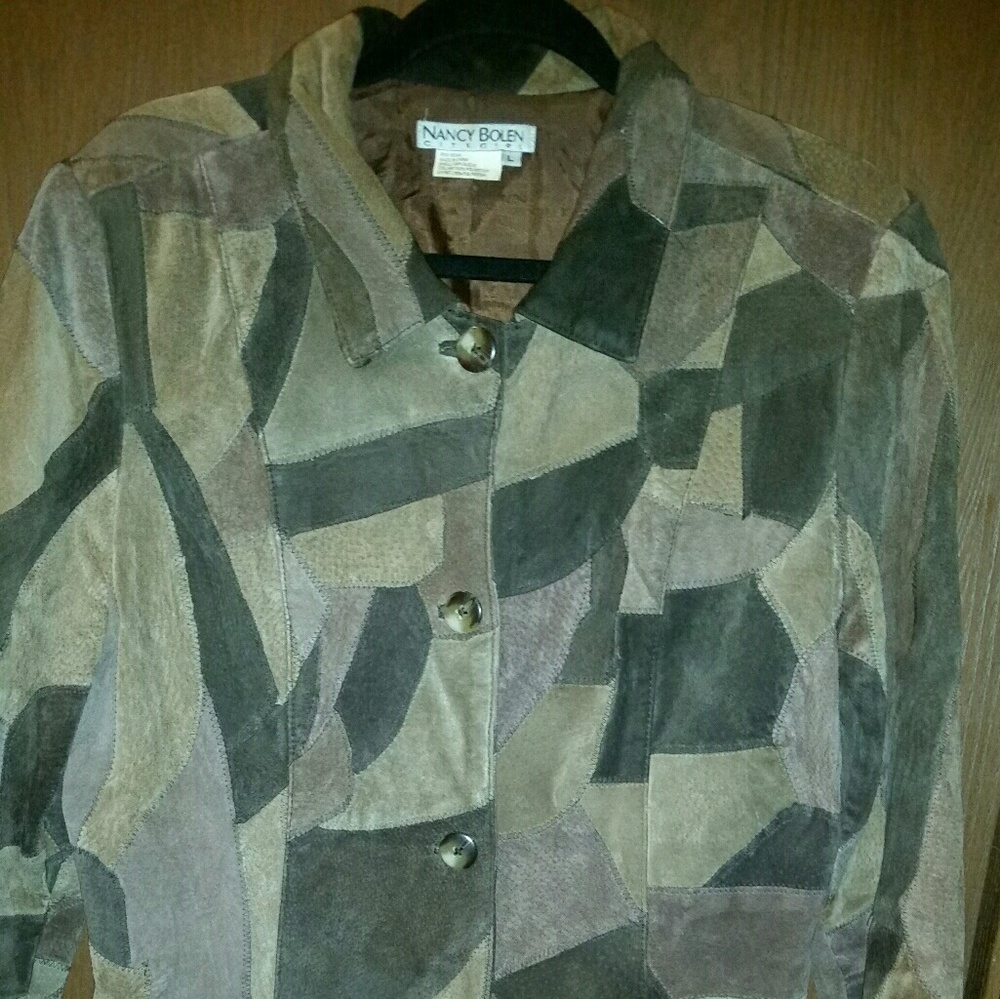 COPY - Nancy Bolen City Girl Suede Patchwork Jacket